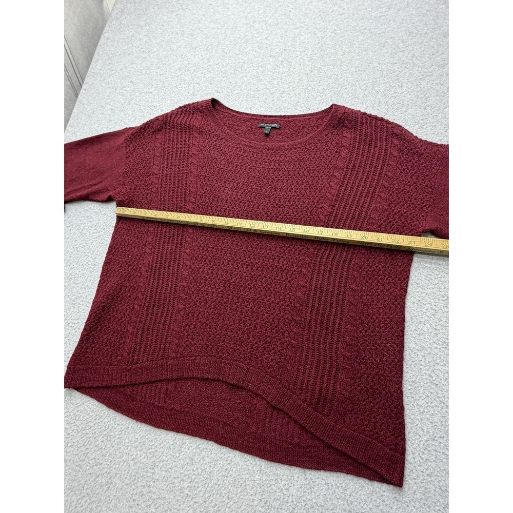 Eileen Fisher Knit Sweater Womens XL Red‎ Alpaca Merino Wool Scoop Neck USA - Picture 7 of 14
